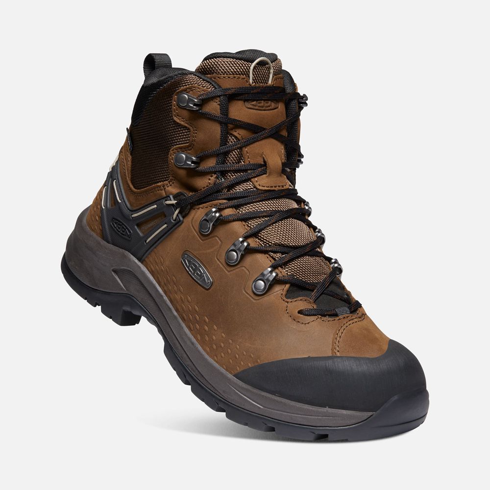 Botas de Seguridad Keen Mexico Marrom/Negros - Hombre Wild Sky Waterproof - RM4082375